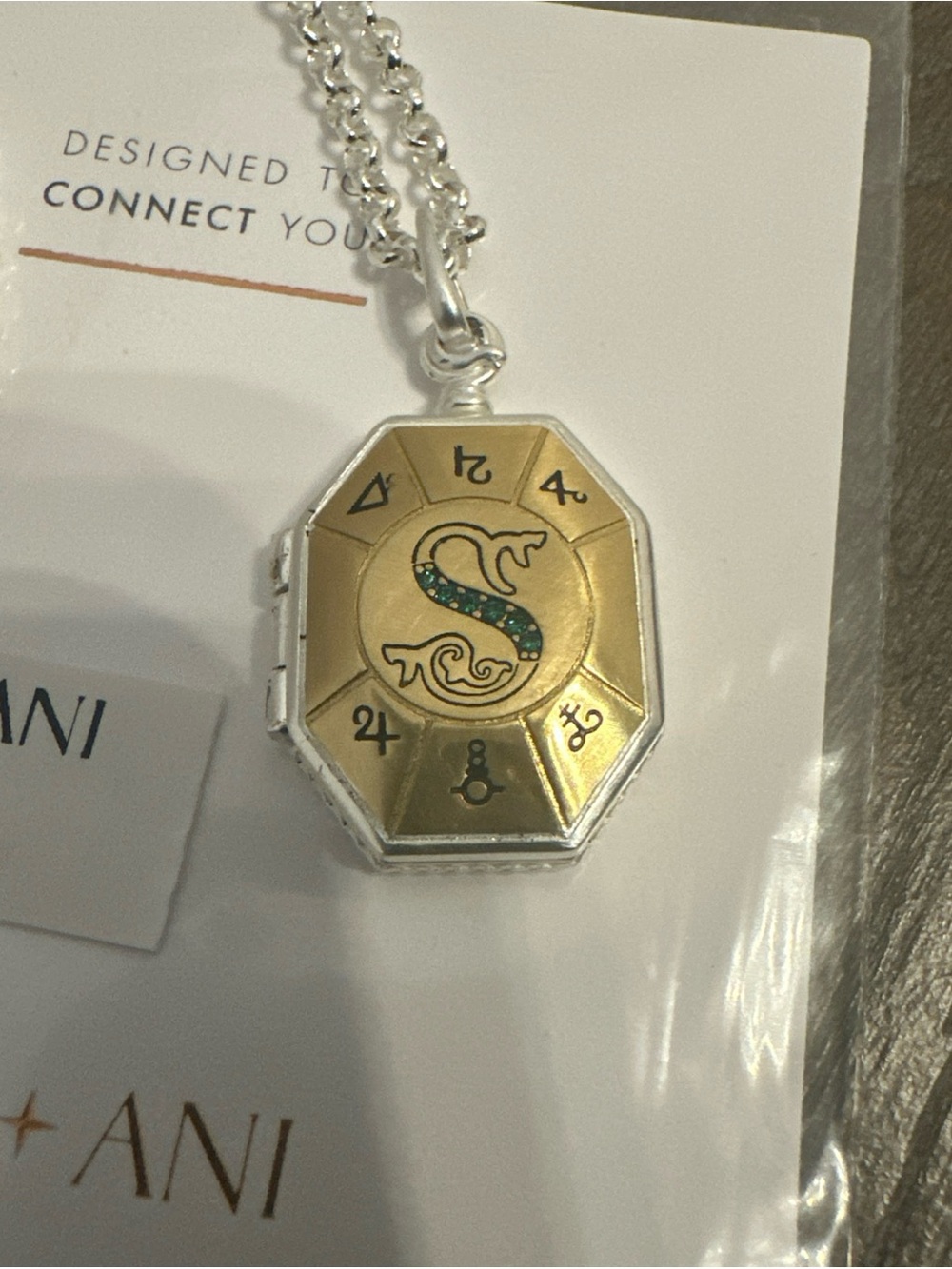 Alex And Ani Harry Potter Slytherin Locket Necklace 20”-22” New Sold Out - Picture 3 of 7